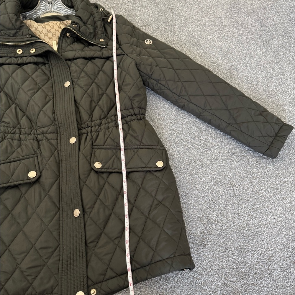 Michael Kors Quilted Puffer Jacket in Dark Green - Picture 7 of 11